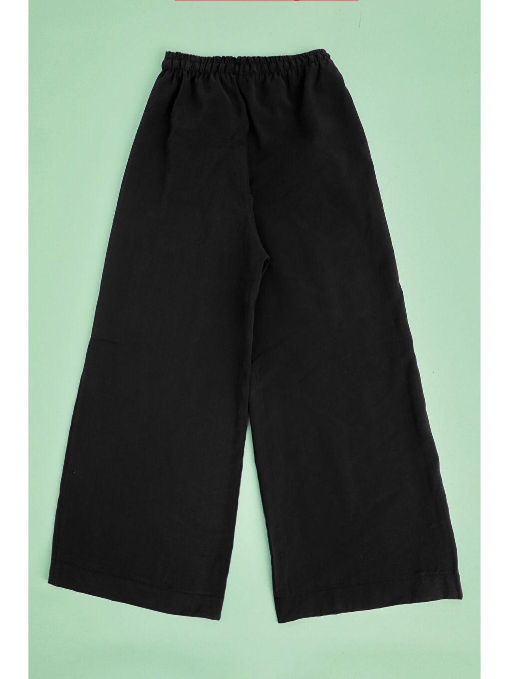 Siyah Beli Lastikli Cepli Kız Çocuk Pantolon-1