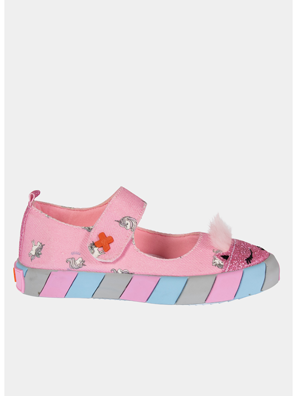 Pembe Kedi Kanvas 3D Kız Çocuk Babet-2