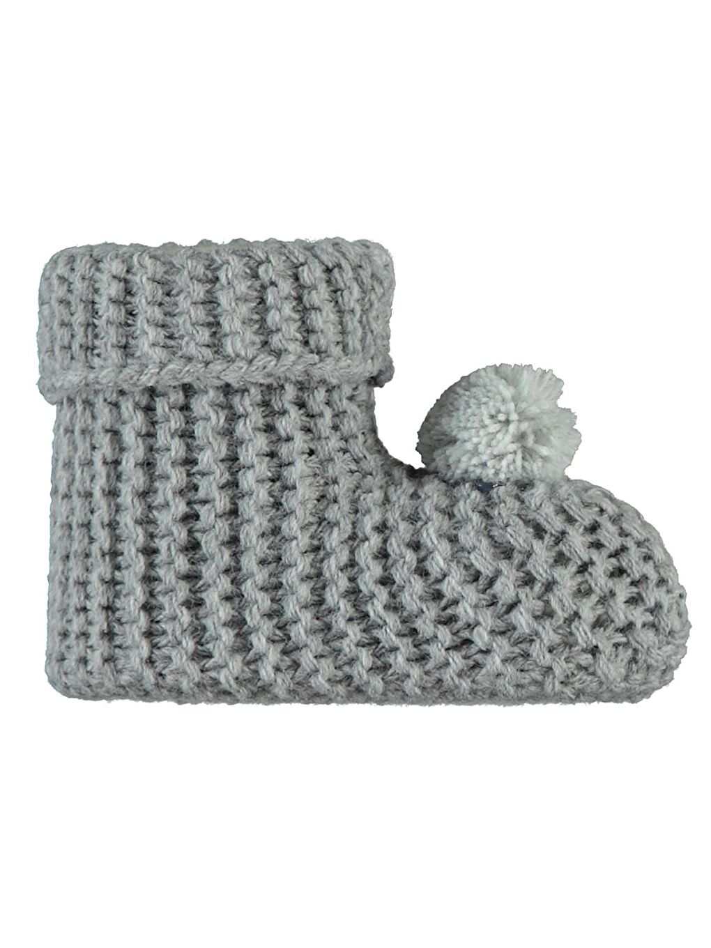 Triko Ponpon Patik - Gri Standart-1