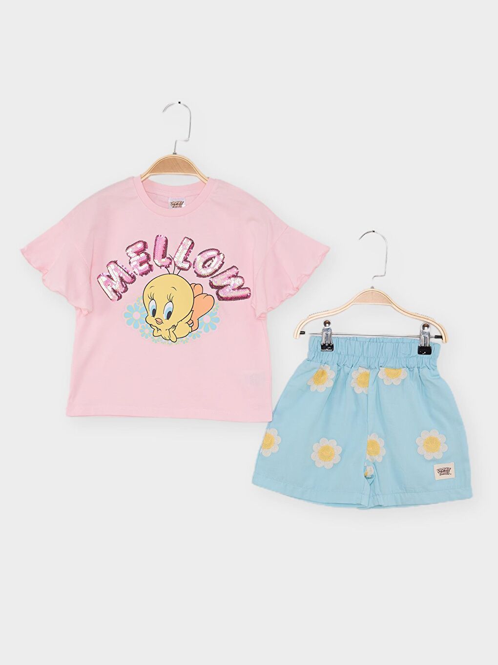 Pembe Looney Tunes Lisanslı Kız Çocuk 2'li Takım 21895