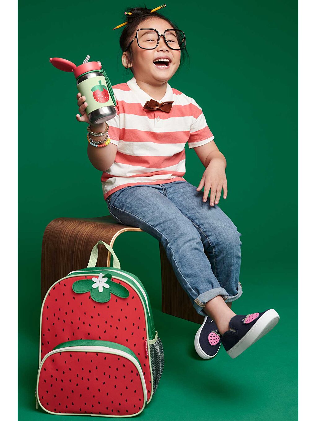 Karışık Çocuk Sırt Çantası Çilek-5