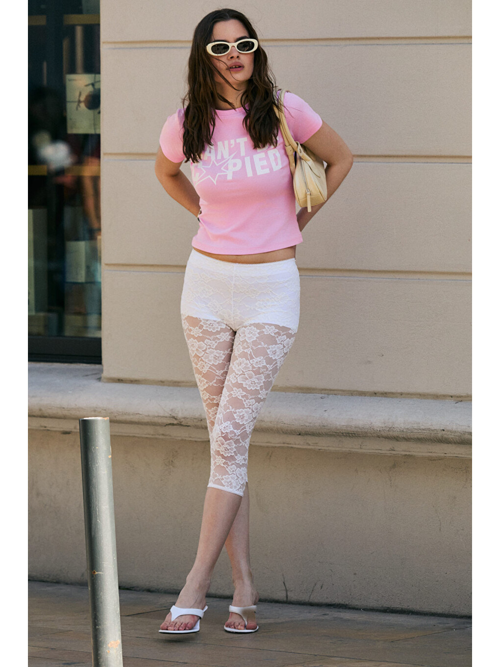 Sırona Kadın Yumuşak Ve Esnek Kumaşlı Organik Pamuklu Baskı Detaylı Pembe T-shirt-2