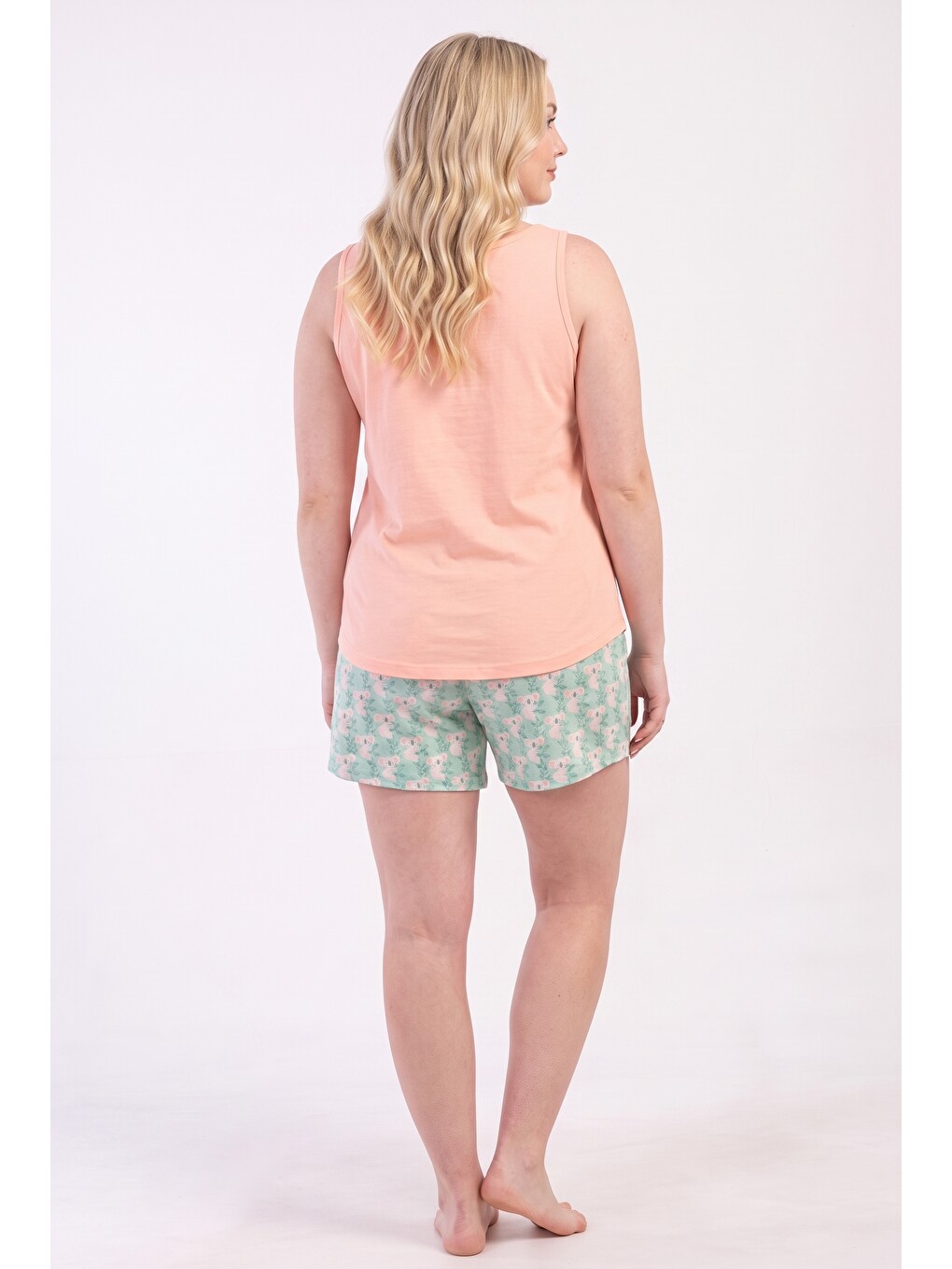 Pembe Şortlu Kadın Pijama Takımı-5