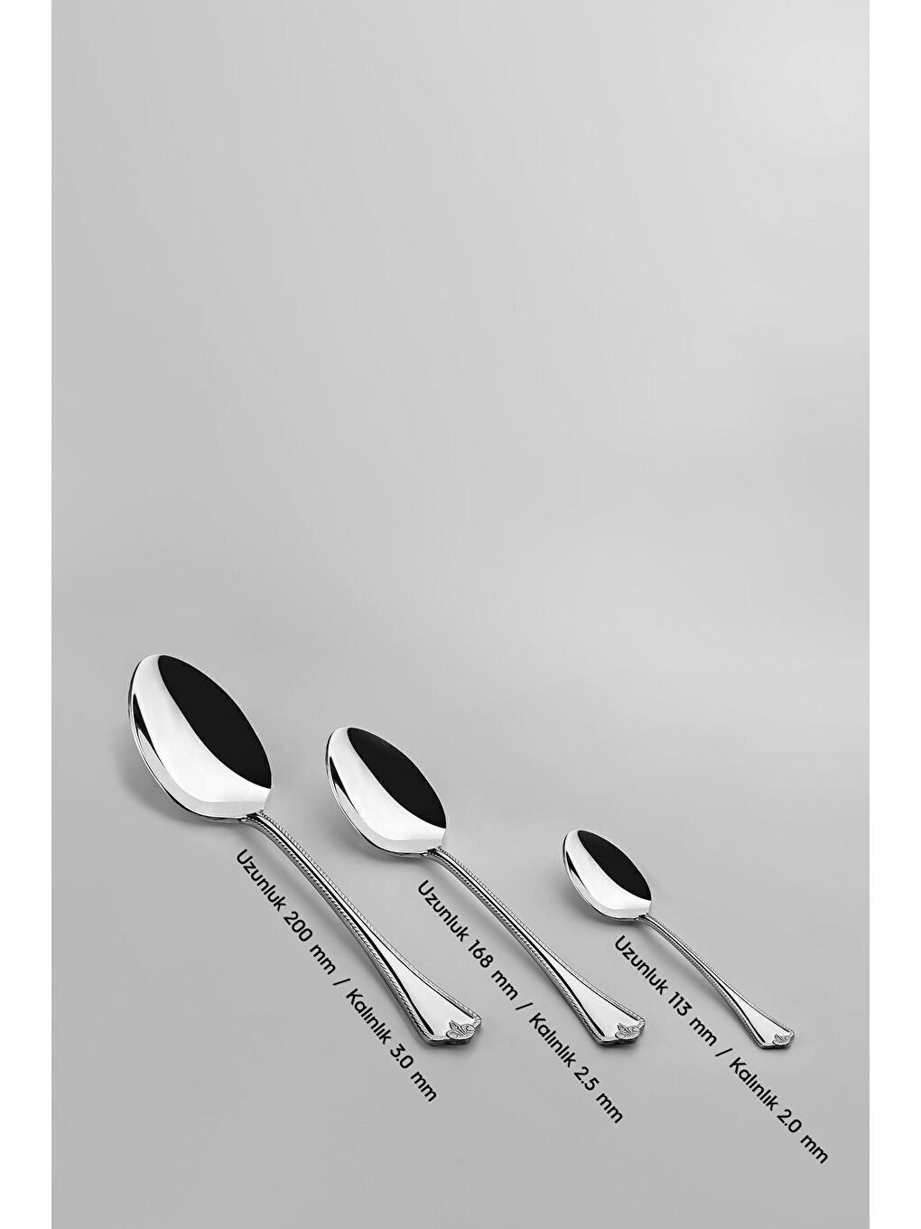 Gri Fulya Sade 6 Kişilik 30 Parça Kutulu Çatal Kaşık Takımı-3