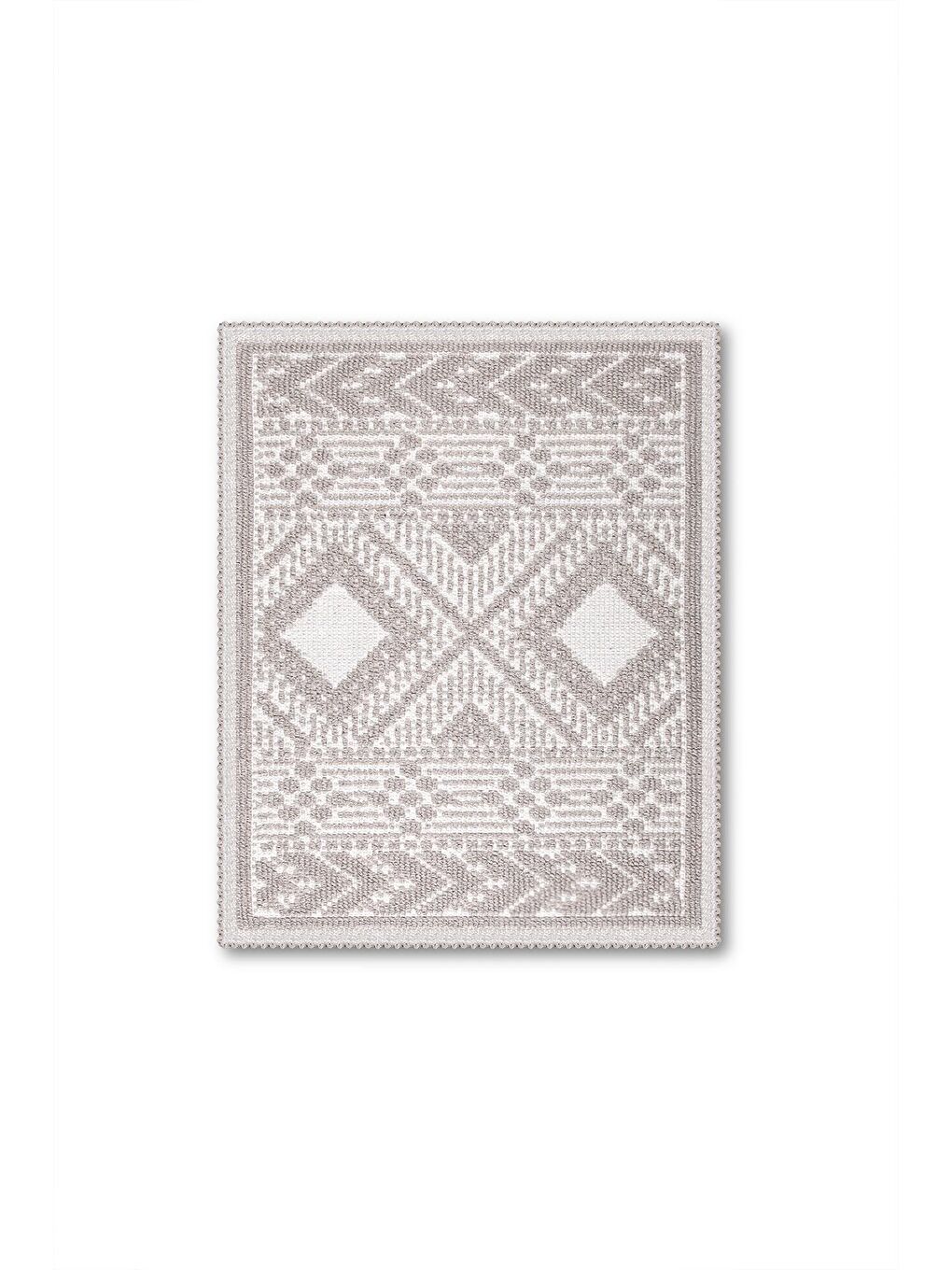 Bej Bukle Bohem Doğal Pamuklu 2'li Banyo Paspas Seti 60X100+50X60 CM - TAŞ-2