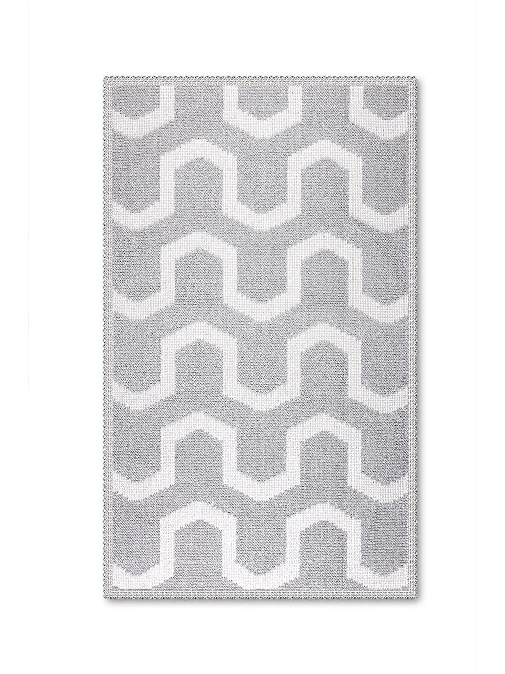 Gri Dome Bukle Doğal Pamuklu 2'li Banyo Paspas Seti 60X100+50X60 CM - GRİ-1