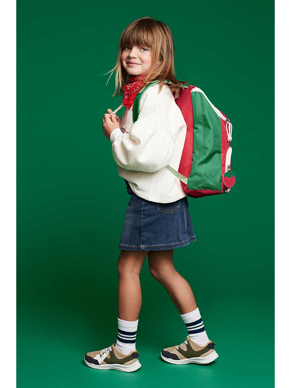 Karışık Çocuk Büyük Boy Sırt Çantası Çilek-4