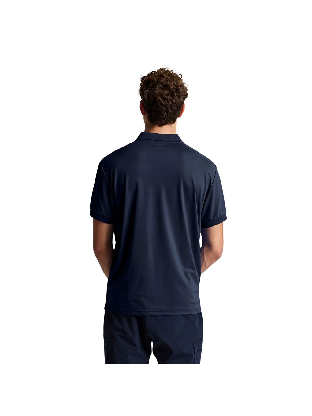 Lacivert Tech Pique Polo Ss Erkek Siyah Tişört-1