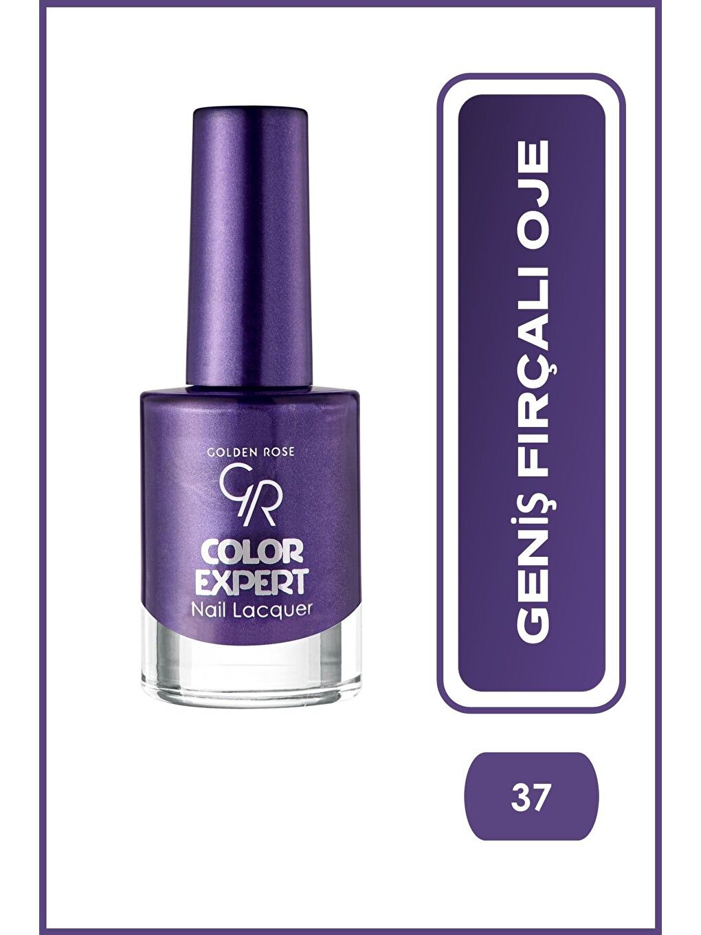 Color Expert Nail Lacquer No: 37 Eggplant - Geniş Fırçalı Oje