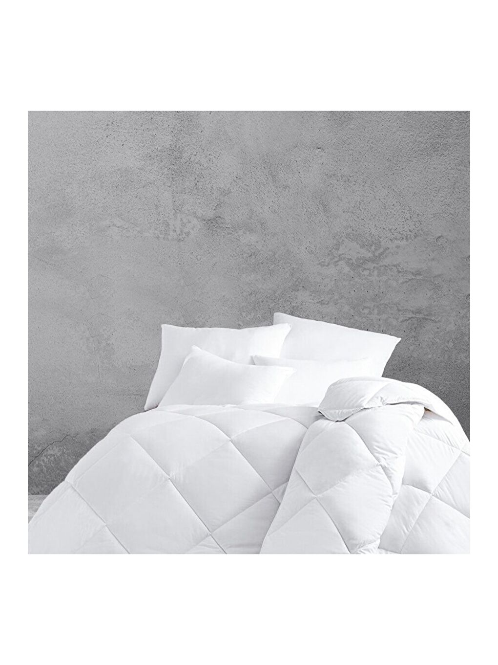 Çift Kişilik Lüx Mikrofiber Yorgan | Beyaz | Battal Boy | 215x225-1