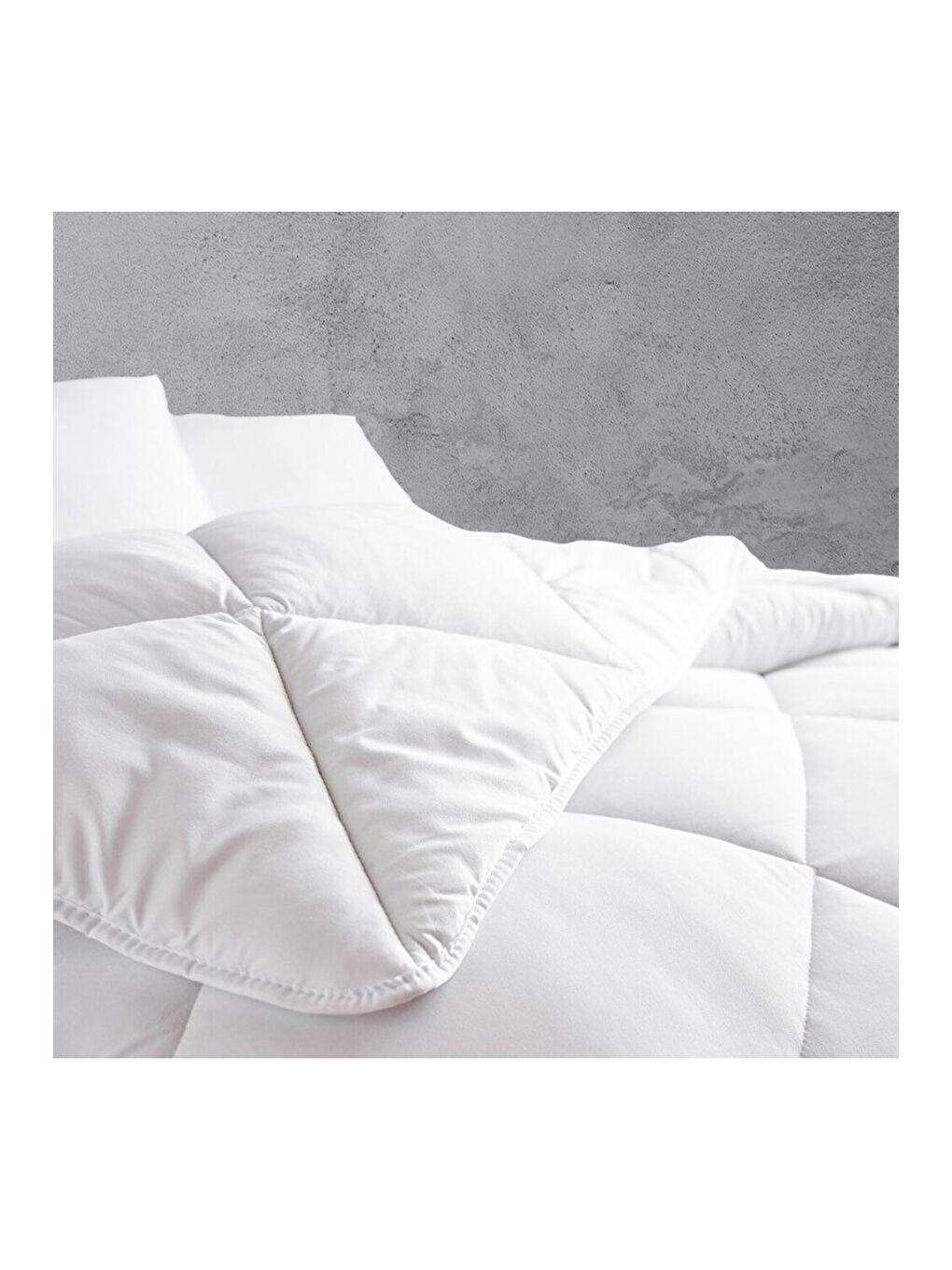 Çift Kişilik Lüx Mikrofiber Yorgan | Beyaz | Battal Boy | 215x225-2