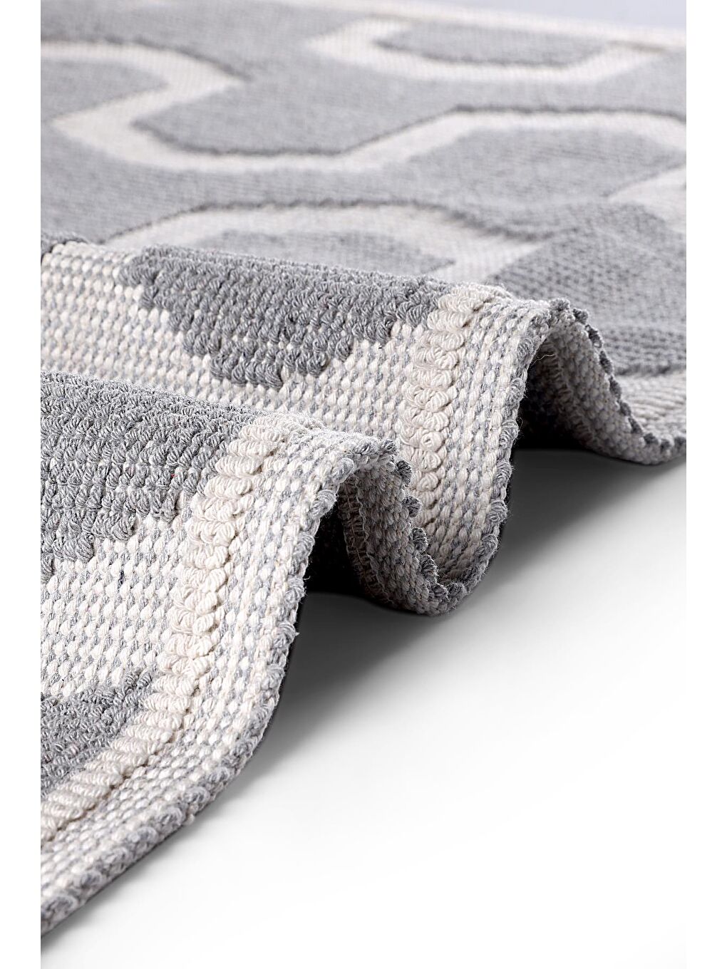 Gri Dome Bukle Doğal Pamuklu 2'li Banyo Paspas Seti 60X100+50X60 CM - GRİ-3