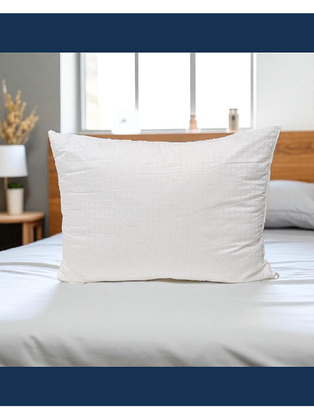 Beyaz Solivane Otel Tipi Lüks Yastık | Elit Pamuk Nano Yastık 1300gr 230TC | Queen Size 60x80-6