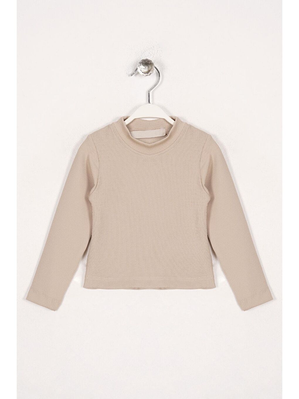 Bej Bisiklet Yaka Basic Kız Çocuk Body