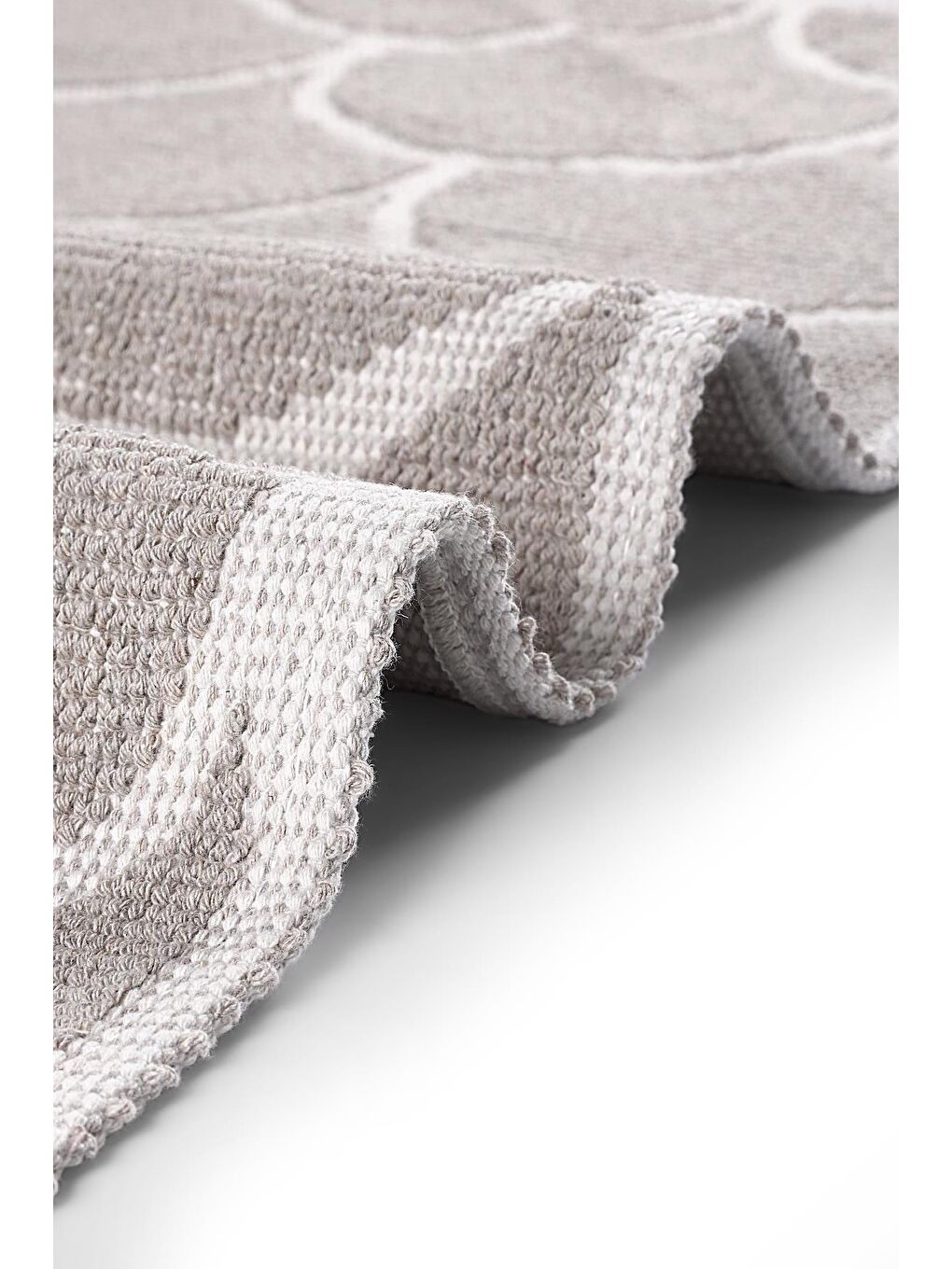 Bej Pearl Doğal Pamuklu 2'li Banyo Paspas Seti 60X100+50X60 Taş-3