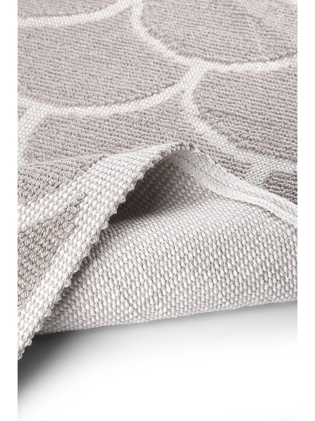 Bej Pearl Doğal Pamuklu 2'li Banyo Paspas Seti 60X100+50X60 Taş-4