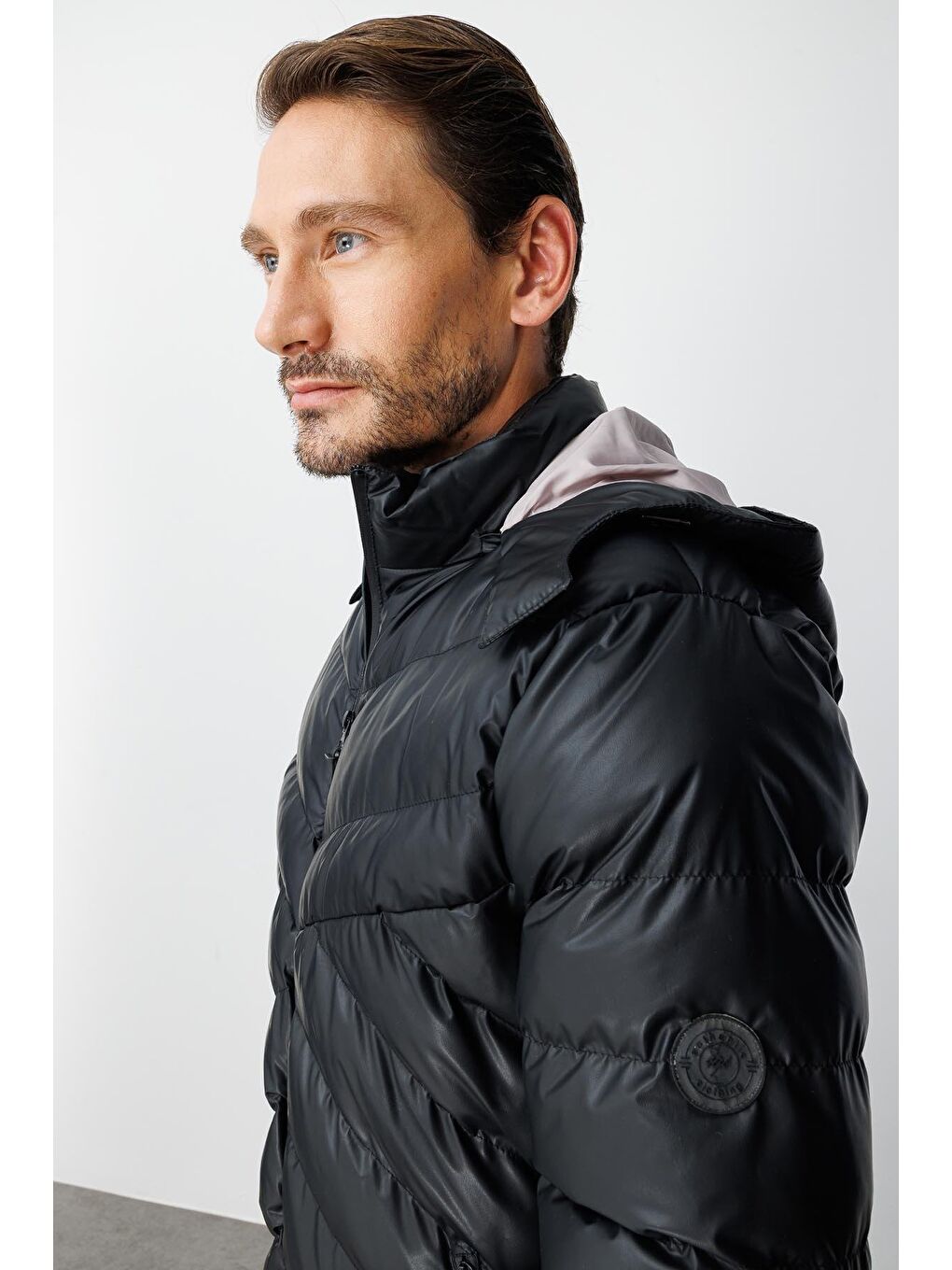 Erkek Siyah Şişme Mont-6