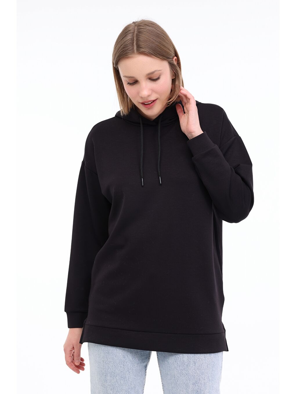 WL ILSE 17BT231 5FX Siyah Kadın Sweatshirt