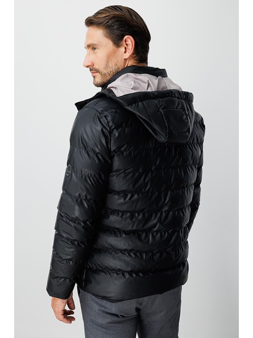 Erkek Siyah Şişme Mont-7