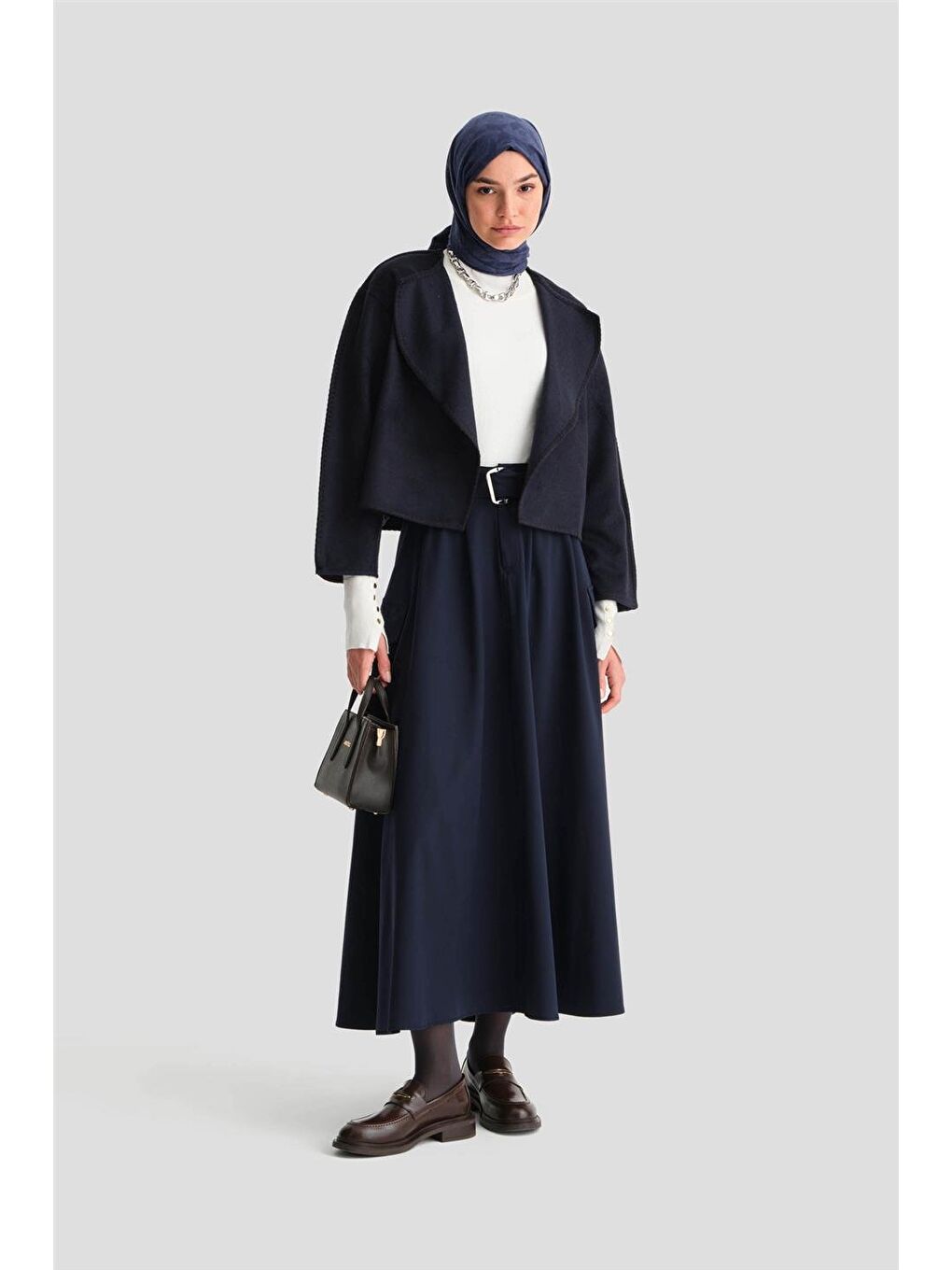 Çoban Dikişli Hırka 24K5715 Lacivert