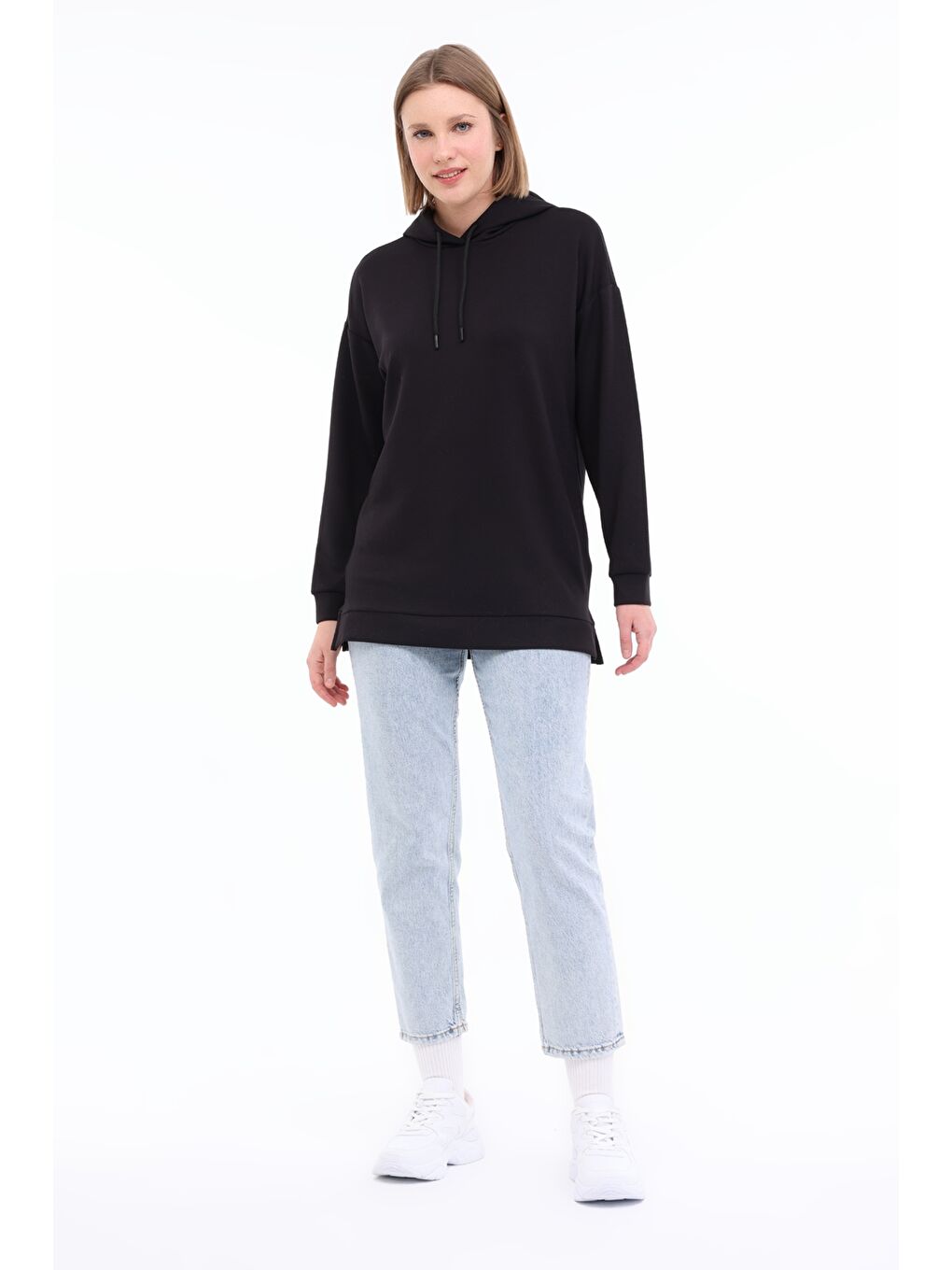 WL ILSE 17BT231 5FX Siyah Kadın Sweatshirt-2