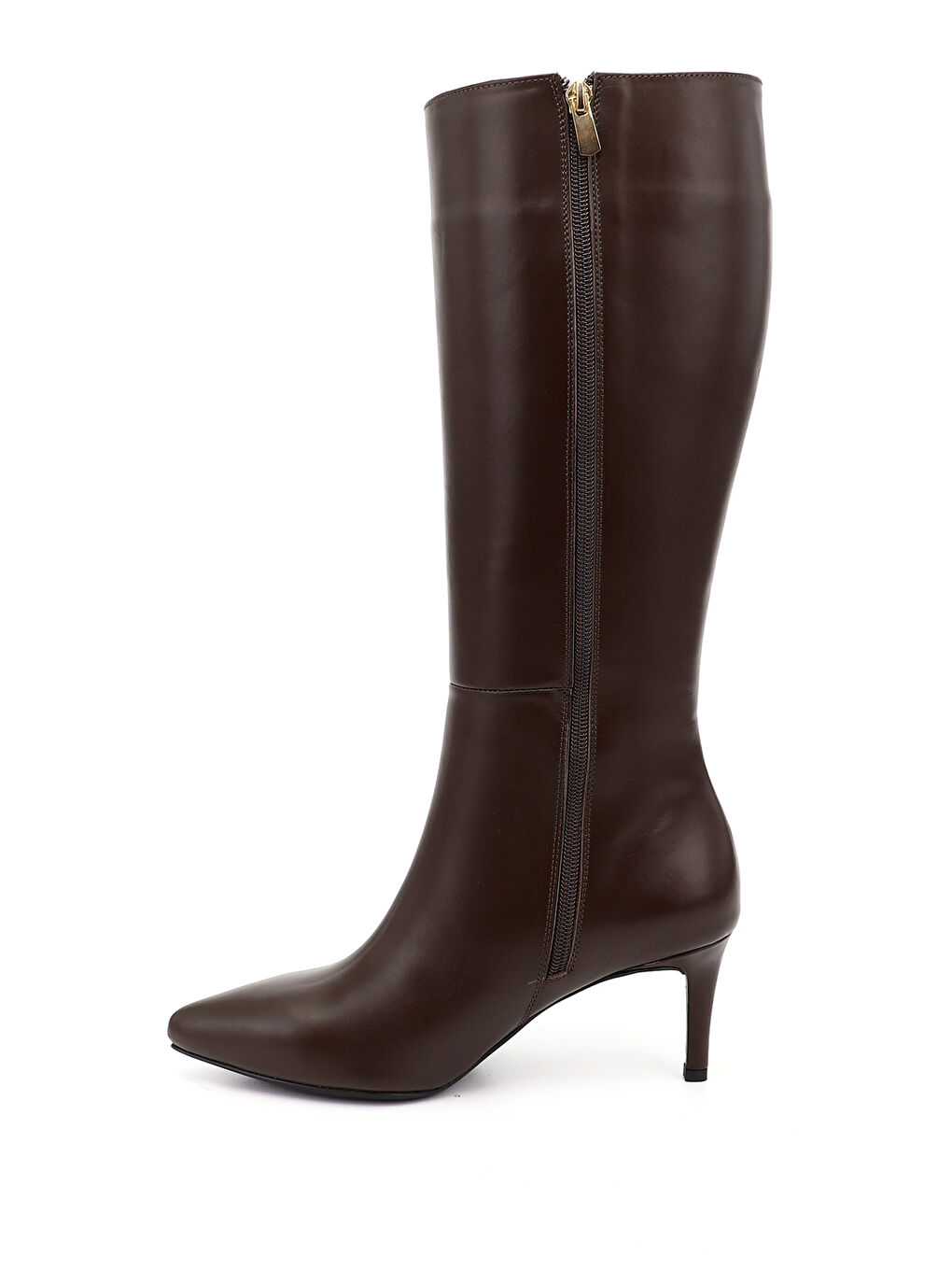 Kahverengi Kadın AÇIK KAHVERENGİ Platinum Fermuarlı İnce Topuklu Hakiki Deri Çizme-2