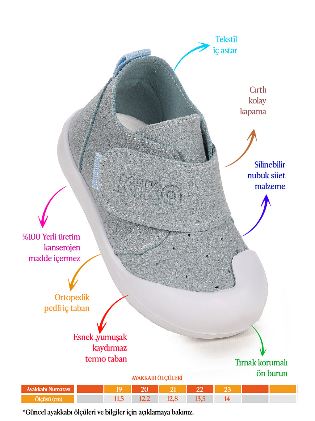 Mavi Rosie İlk Adım Cırtlı Kız Bebek Günlük Ayakkabı-1