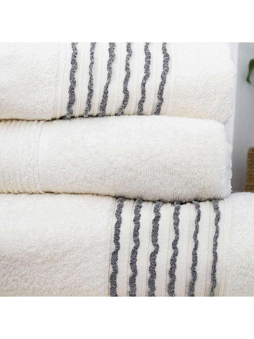 Ekru Home Scala Banyo Seti 6 Parça-Krem-9