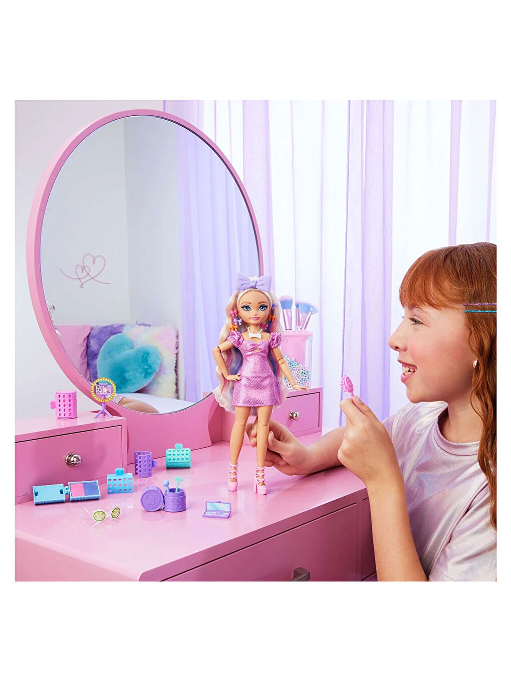 Barbie Dream Besties Barbie ile Hazırlan Malibu Bebek ve Aksesuarları JGG38-1