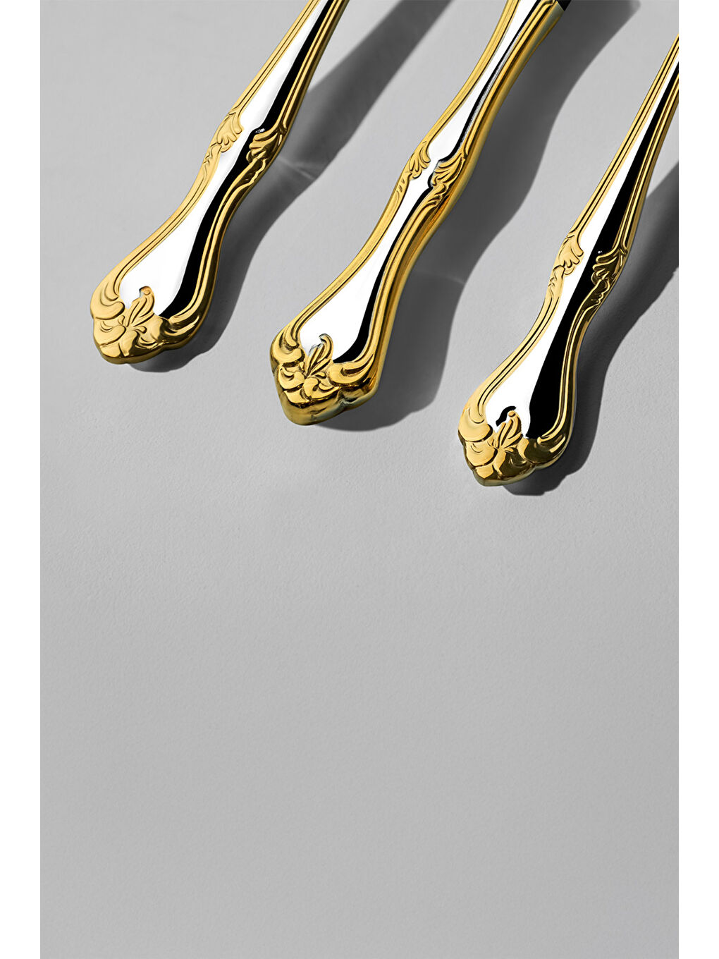 Sarı Lalezar Altın Sade 6 Kişilik 36 Parça Kutulu Çatal Kaşık Bıçak Takımı-2