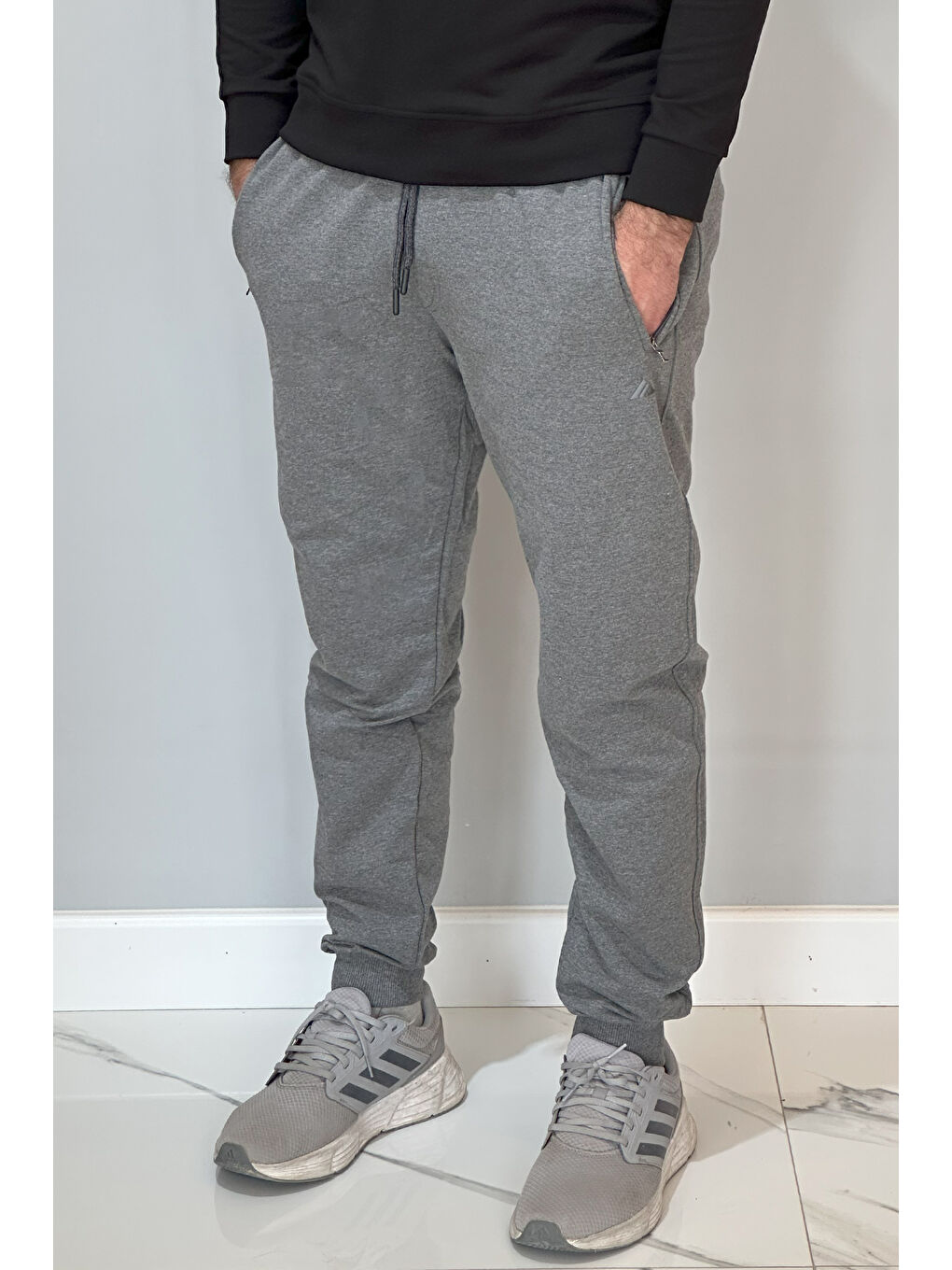 Paçası Beli Lastikli 3 Cepli Erkek Eşofman Altı 3703 Antrasit-1