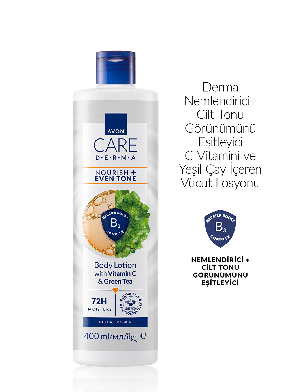 Care Derma Nemlendirici + Cilt Tonu Görünümünü Eşitleyici C Vitamini ve Yeşil Çay İçeren Vücut-1