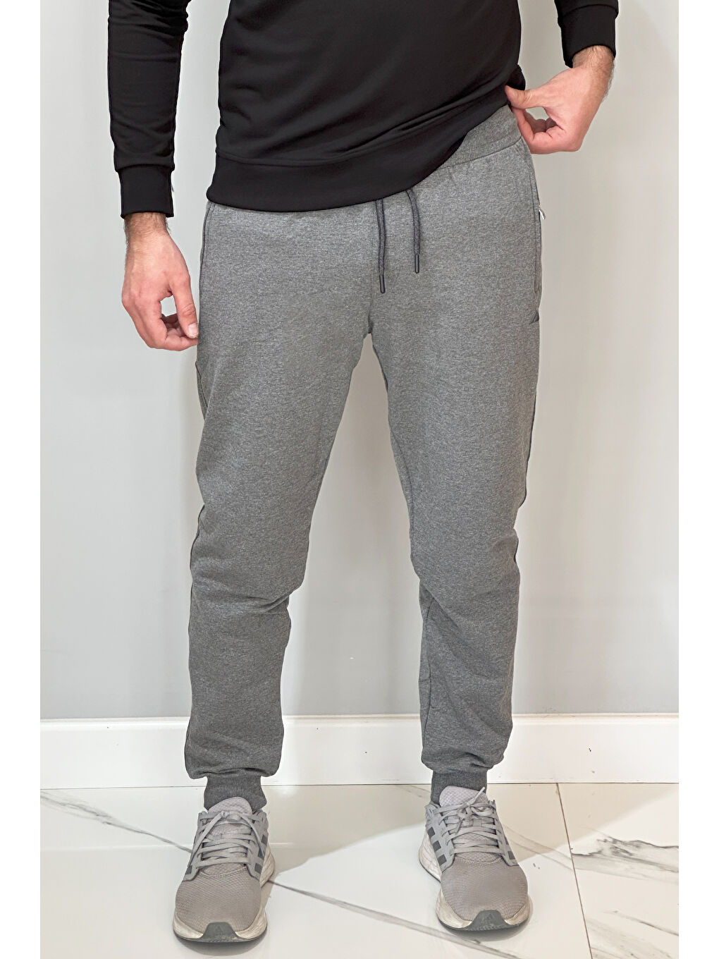 Paçası Beli Lastikli 3 Cepli Erkek Eşofman Altı 3703 Antrasit-3