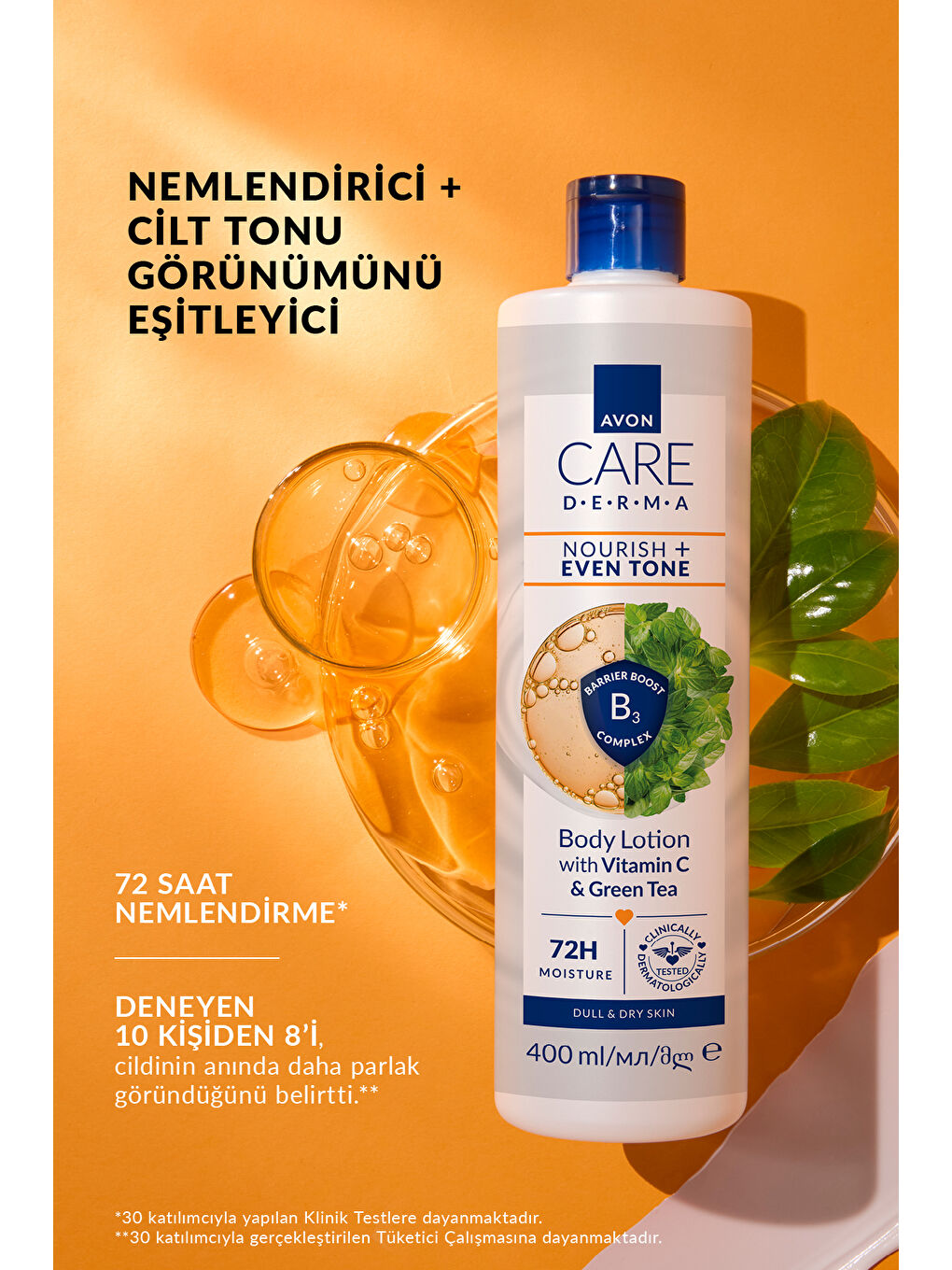 Care Derma Nemlendirici + Cilt Tonu Görünümünü Eşitleyici C Vitamini ve Yeşil Çay İçeren Vücut-2