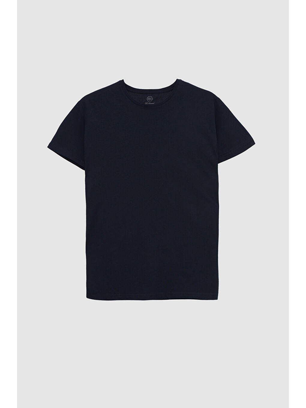 Slim Fit Lacivert Bisiklet Yaka %100 Pamuklu Nefes Alabilen T-Shirt-4