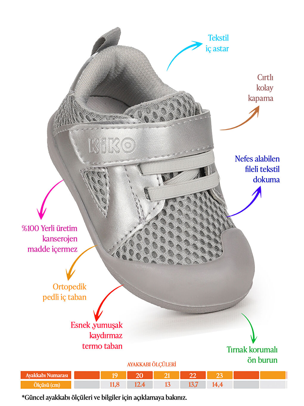 Gri Puppies Cırtlı Kız Bebek İlk Adım Ortopedik Günlük Ayakkabı-1