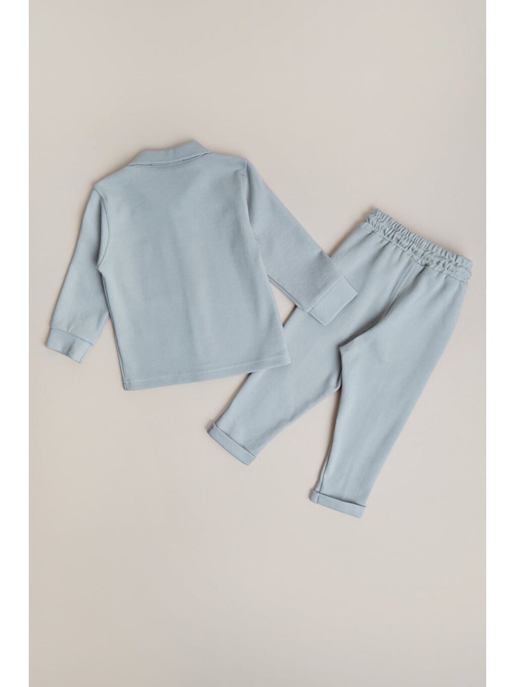 Bej %100 Pamuk Çimalı Yazı Baskılı 3 Lü Erkek Çocuk Takım-2