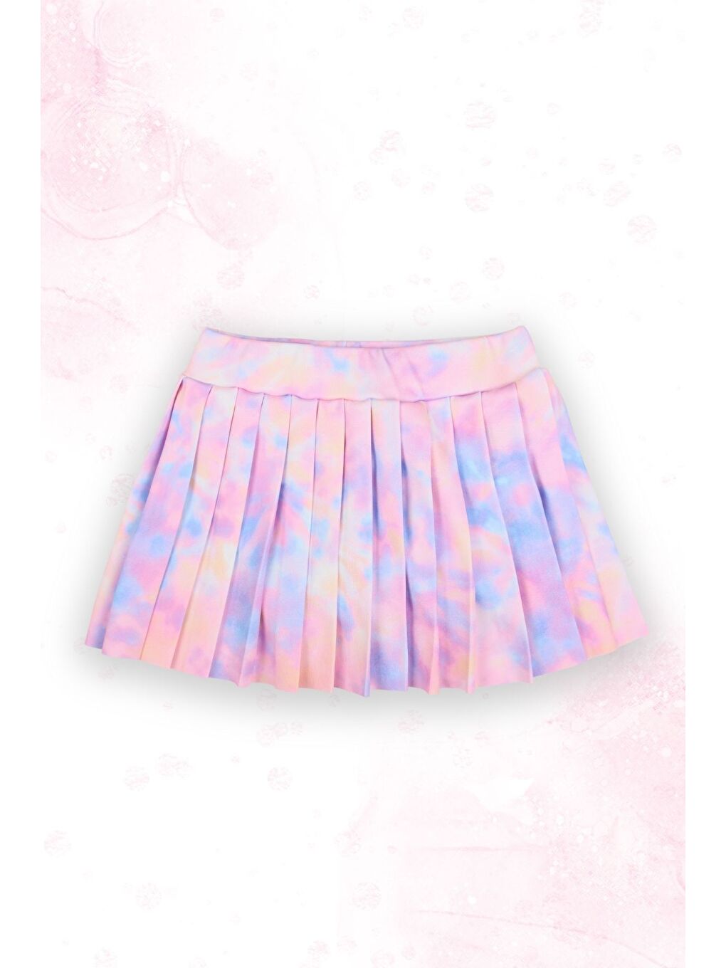 Lila Kız Çocuk Kabartmalı Şort Etekli Crop Sporcu Mayo Takım-2