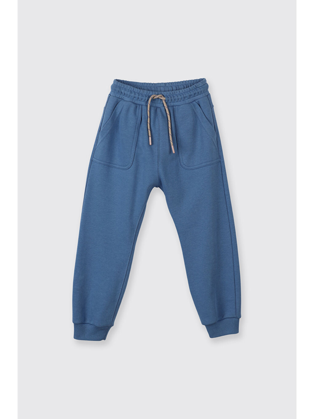 Erkek Çocuk Lastikli Paçası Ribanalı Mavi Eşofman Altı-4