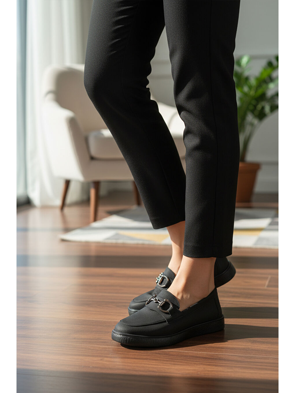 Siyah Hafif Esnek Kadın Casual Ayakkabı B-02 Z-2