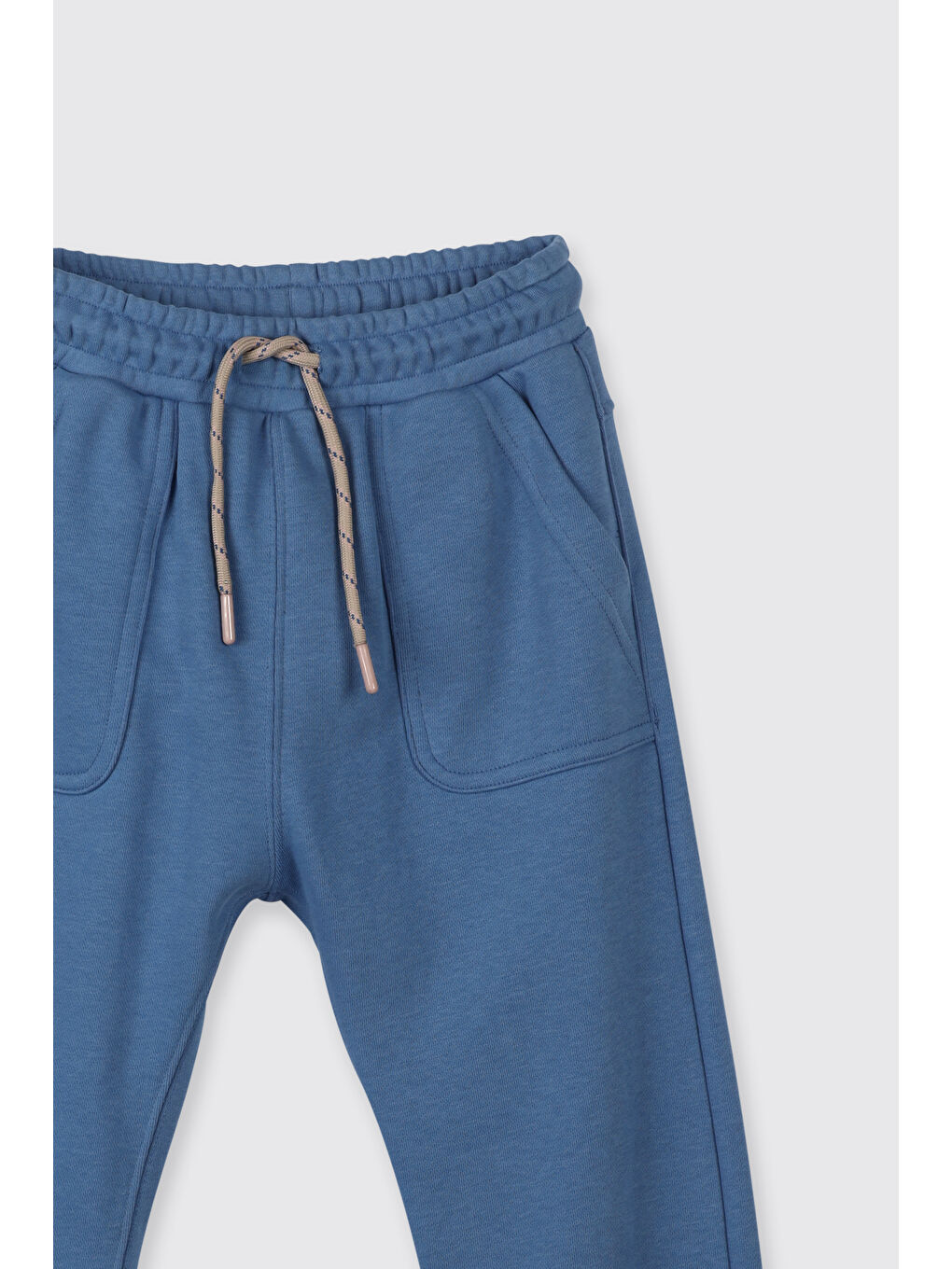 Erkek Çocuk Lastikli Paçası Ribanalı Mavi Eşofman Altı-6