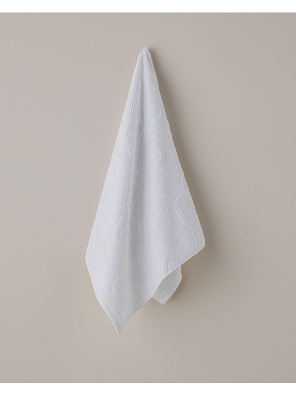 Velvet Bloom Pamuk Yüz Havlusu 50x80 cm Beyaz