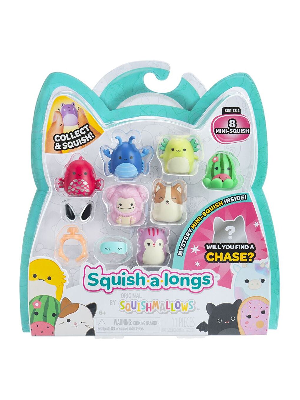 Squish-a-longs 8 Figür + Yüzük Set Seri 2 AL0065