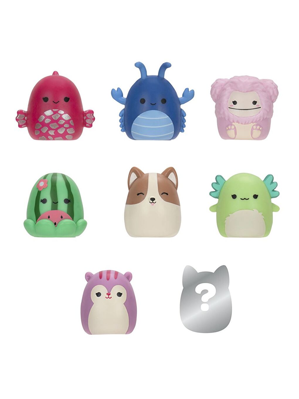 Squish-a-longs 8 Figür + Yüzük Set Seri 2 AL0065-2