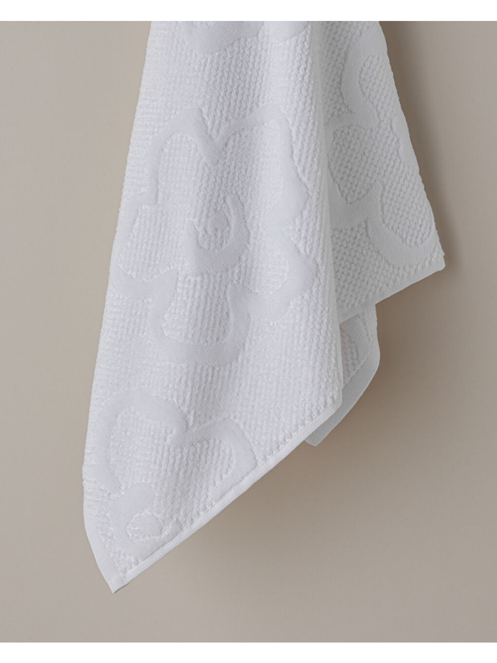 Velvet Bloom Pamuk Yüz Havlusu 50x80 cm Beyaz-1