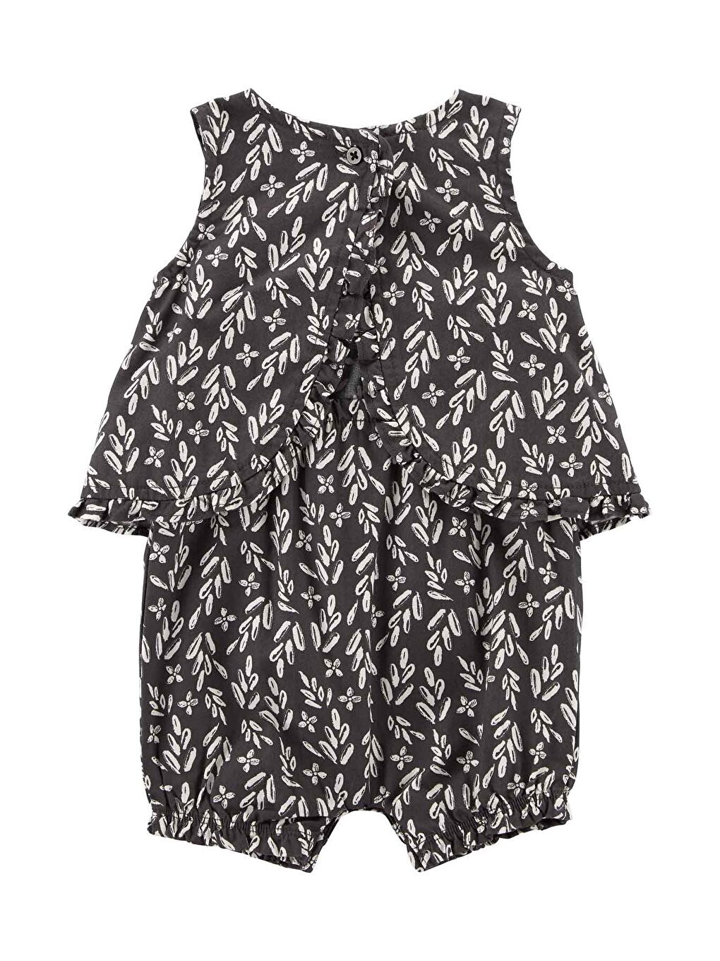 Siyah Kız Bebek Kısa Tulum-1