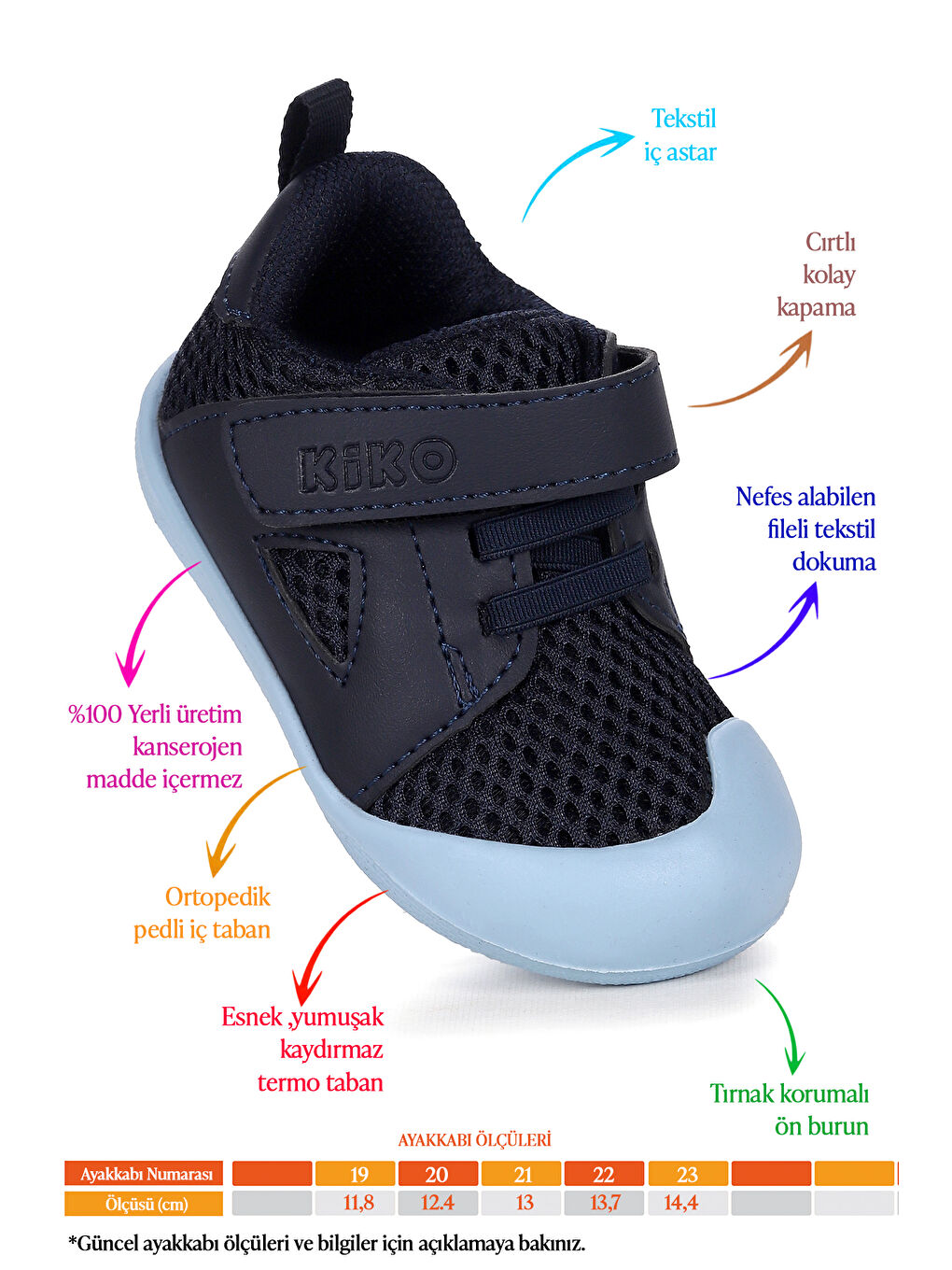 Lacivert Puppies Cırtlı Kız Bebek İlk Adım Ortopedik Günlük Ayakkabı-1