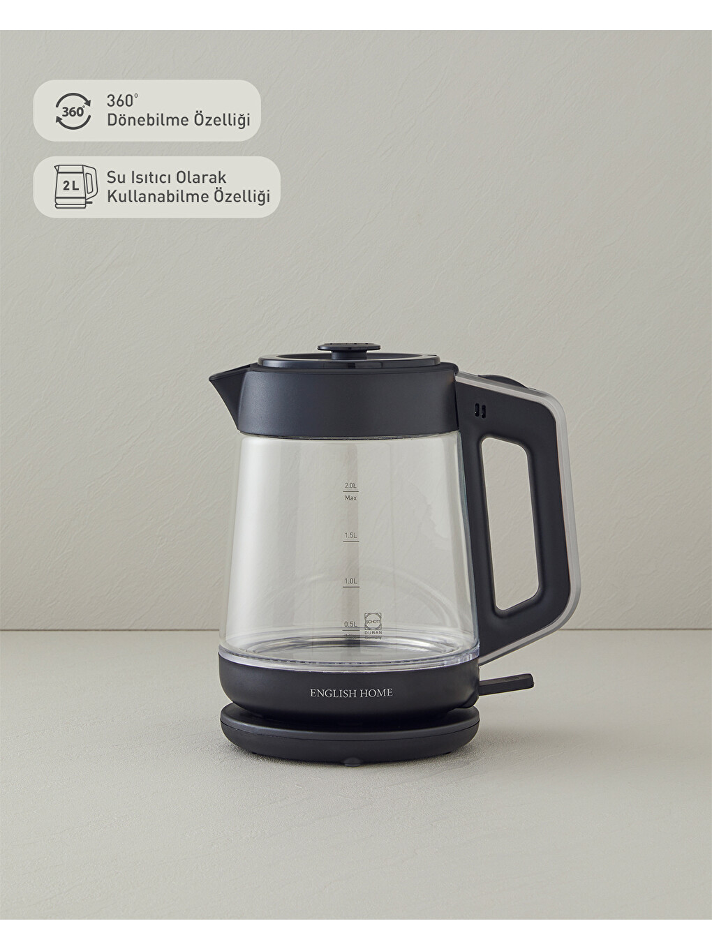 Cmk 6001 Cam Çay Makinesi Ve Kettle Siyah-krom-3