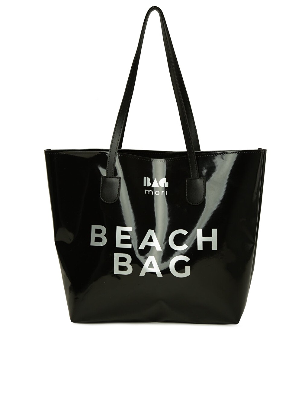 Siyah Beach Bag Baskılı Plaj Çantası