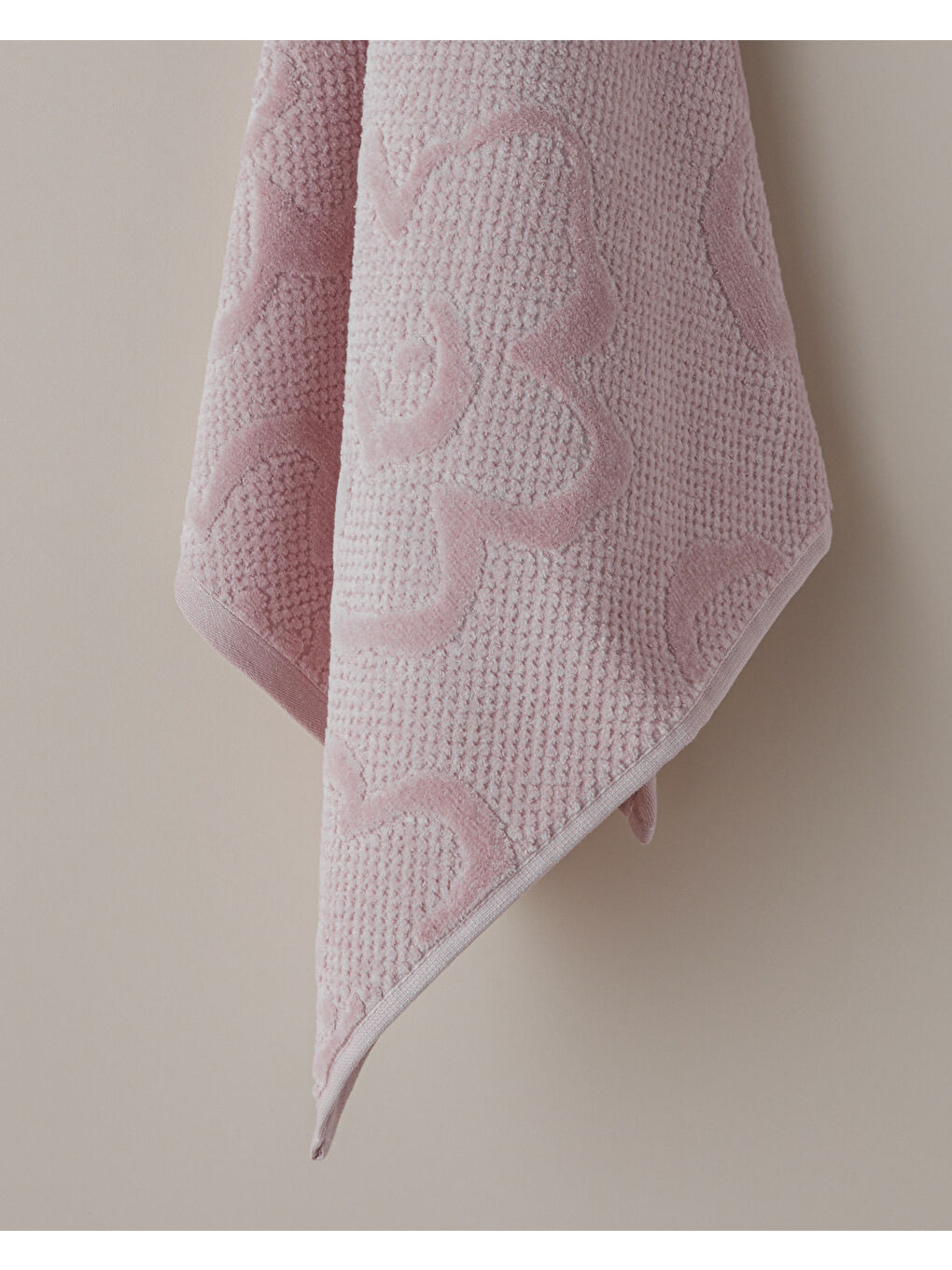 Velvet Bloom Pamuk Yüz Havlusu 50x80 cm Pembe-1